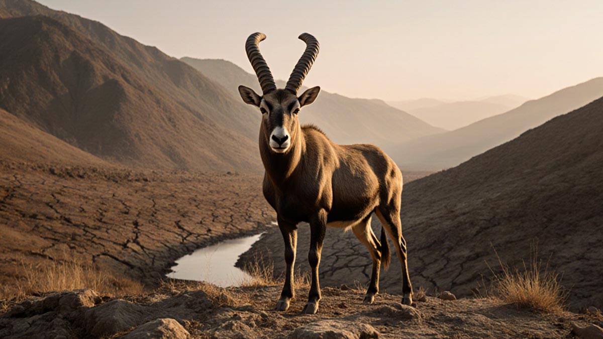 بلوچستان میں خشک سالی سے متاثرہ مارخور